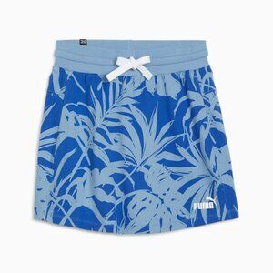Puma Essentials+ Palm Resort Women's Active Skirt Zen Blue Size Medium NWT
